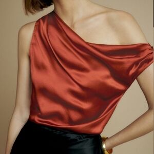 Reformation Annika Top in Oxide, Size 10